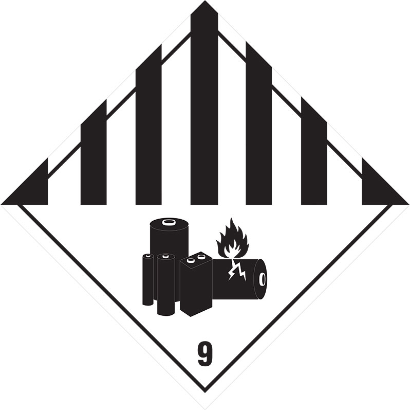 Lithium Batteries Class 9 Hazard Label